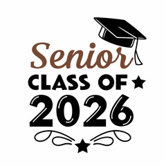 Class of 2026 Senior T-Shirt Graphic 