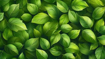 Obraz premium Lush Green Leaves Nature Background Texture