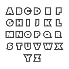 Set logo vector all alphabet letters full pack graphic design template vector illustration.