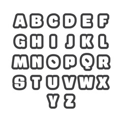 Set logo vector all alphabet letters full pack graphic design template vector illustration.