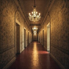 Fototapeta premium corridor of the old house