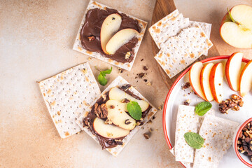 Charoset matzah sweet dessert sandwiches, fruit Hillel Sandwich