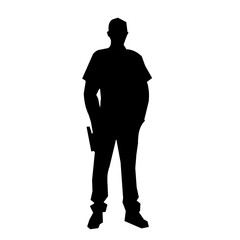 security guard vector silhouette