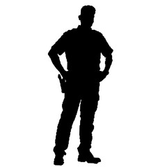 security guard vector silhouette