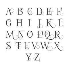 Set logo vector all alphabet letters full pack graphic design template vector illustration.