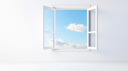 Open window with a breeze blowing in, symbolizing fresh air and new opportunities