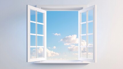 Open window with a breeze blowing in, symbolizing fresh air and new opportunities