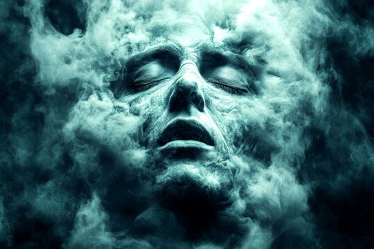 Metaphorical sleep disorders emotions of a loss of pleasure or interest. Feeling overwhelmed. Chronic sadness. Sleep disorders - cause of depression: abstract image of individual status.