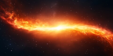 Fototapeta premium Colorful nebula with bright stars and gas clouds against dark space background. Universe exploration and cosmic science concept. Image for astronomy website, science education and space wall art with 