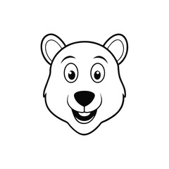 Bear Head Vector Illustration – Wild Animal Icon, Modern Silhouette, Wildlife Design