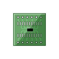 layout circuit board cartoon vector illustration