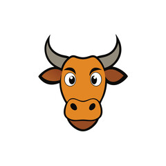 Bull Head Vector Illustration – Strong Animal Icon, Silhouette, Line Art, Clipart