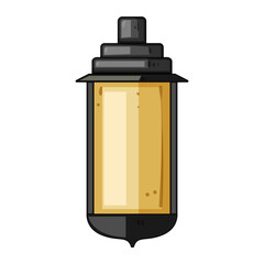 post exterior lamp cartoon vector illustration