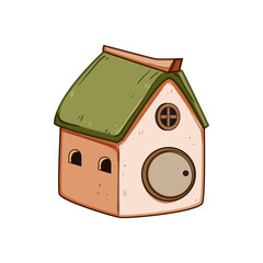 garden gnome house cartoon vector illustration