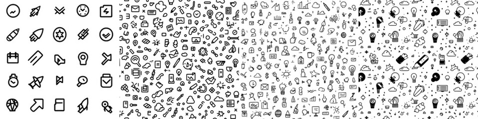 Modern illustration of a business line pattern and doodle design