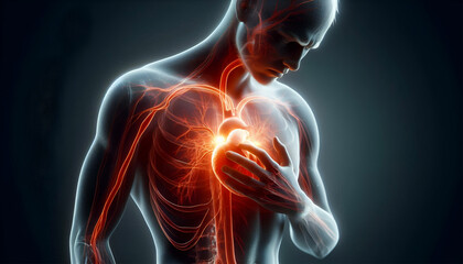 person suffering from heart pain