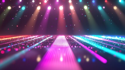 Neon Lightshow: A Symphony of Color and Sparkle