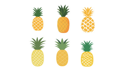 Yellow Pineapple Vector Graphic Design