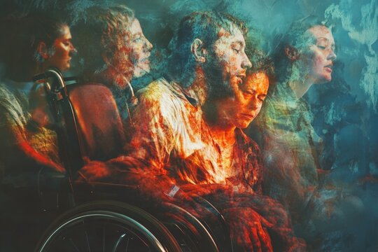 A group of individuals seated in wheelchairs, conveying a message of inclusivity and accessibility