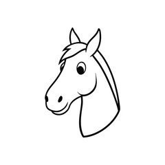 Horse Head Vector &ndash; Elegant Stallion Illustration, Line Art & Clipart