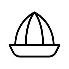 squeezer icon. Thin line squeezer icon from kitchen collection. Outline vector isolated on white background. Editable squeezer symbol can be used web and mobile