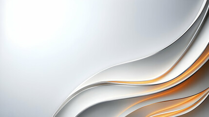 Obraz premium Abstract White And Gold Paper Waves Background