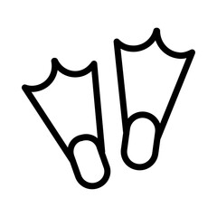 Fins icon. sign for mobile concept and web design. vector illustration