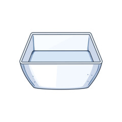 hanging sauce dipping bowl cartoon vector illustration