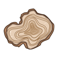 environment tree rings cartoon vector illustration
