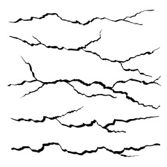Doodle sketch style of Hand drawn cracks cartoon vector illustration.