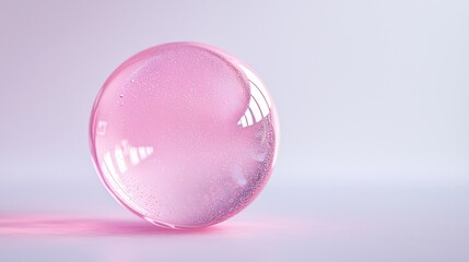 Obraz premium A pink ball with a lot of glitter on it