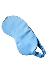 PNG Soft blue sleep mask lying on a white surface