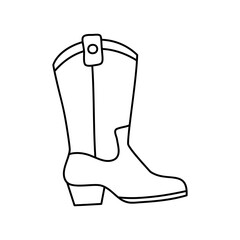 Cowboy boot vector icon. Cowboy illustration sign. Boot symbol or logo.