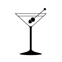 Martini icon vector. Espresso martini illustration sign. Martini glasses symbol or logo.