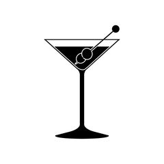 Martini icon vector. Espresso martini illustration sign. Martini glasses symbol or logo.