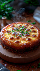 Baked pineapple cheesecake