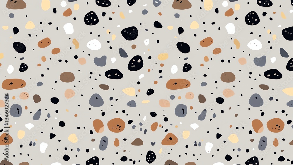 Wall mural abstract terrazzo pattern: a colorful and textured design