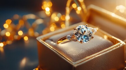 Sparkling Diamond Ring in Elegant Gift Box