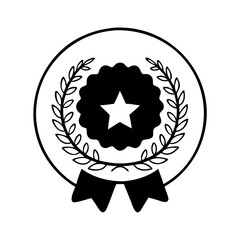 achievement badge icon, achievement badge silhouette vector illustration-simple silhouette illustration of achievement badge, perfect for achievement badge logos and icons