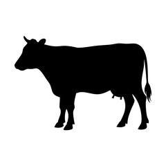 cattle icon, cattle silhouette vector illustration-simple silhouette illustration of cattle, perfect for cattle logos and icons