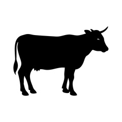 cattle icon, cattle silhouette vector illustration-simple silhouette illustration of cattle, perfect for cattle logos and icons