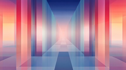 Abstract Corridor, Colorful, Future, Pathway, Light