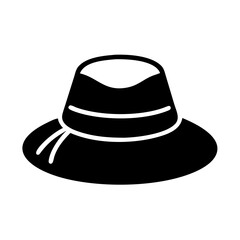 farmer hat icon, farmer hat silhouette vector illustration-simple silhouette illustration of farmer hat, perfect for farmer hat logos and icons