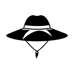 farmer hat icon, farmer hat silhouette vector illustration-simple silhouette illustration of farmer hat, perfect for farmer hat logos and icons