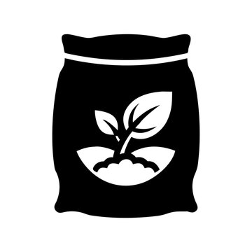 black bag with plant growing clip art preview