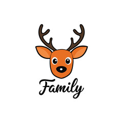 Sweet Deer Head Vector Elegant Wildlife Clipart