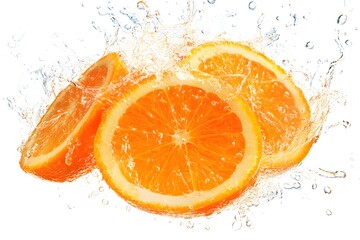 Orange and water splash.