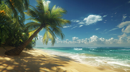 楽園のような美しいビーチの風景