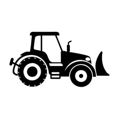 tractor icon, tractor silhouette vector illustration-simple silhouette illustration of tractor, perfect for tractor logos and icons