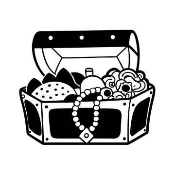 recommend clip art: treasure chest icon, treasure chest silhouette vector illustration-simple silhouette illustration of treasure chest, perfect for treasure chest logos and icons